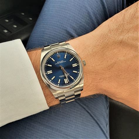 rolex oyster d-blue review